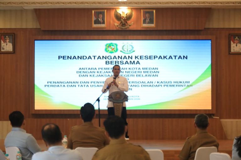 Tandatangani Kesepakatan Bersama, Pemko Medan Perkuat Kerjasama Dengan Kejaksaan Kawal Pembangunan Berintegritas