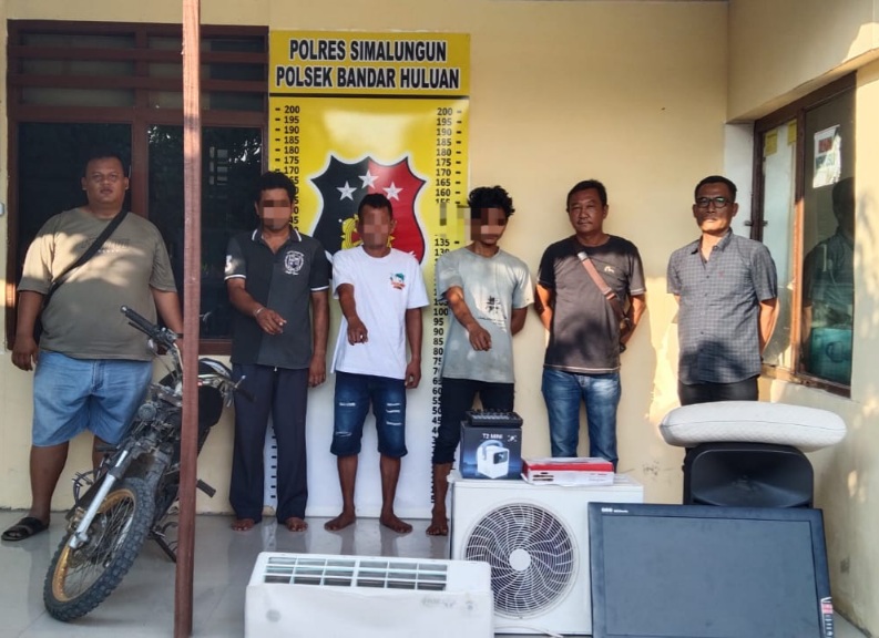 Polsek Bandar Huluan Tangkap 3 Pelaku Curat di Simalungun dalam Sehari